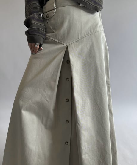 【USED】 Cotton Chino Long Skirt / 260905-023
