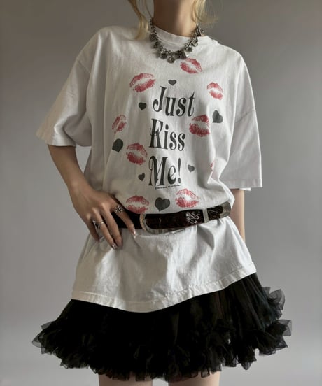 【USED】 Made in USA 90's Hanes Kiss Me T-Shirt/ 260711-004