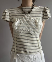 【Chinatsu Aoyama】 RE Border T-Shirt / 260716-027