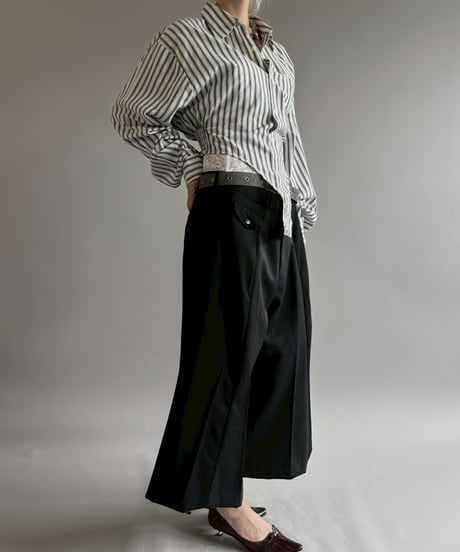 【RE;CIRCLE】RE Leotard Stripe Shirt / 260713-005