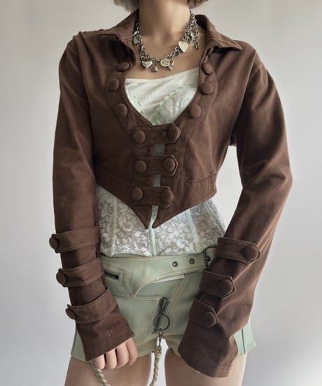 【USED】 Cropped Sweat Napoleon Jacket / 261024-007
