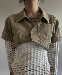 【Chinatsu Aoyama】 RE Makers Shirt Khaki / 260813-021
