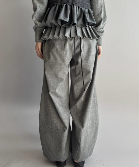 【Chinatsu Aoyama】 Suit Barrel Leg Pants  /  2601022-037