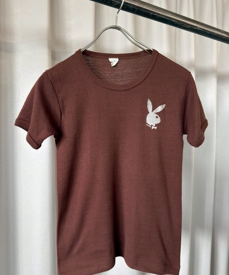 【USED】 Made in USA 70~80's Playboy Logo Print T-Shirt/ 260725-001