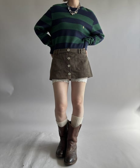 【USED】 Polo Ralph Lauren Striped Thermal L/S Tee / 261017-016