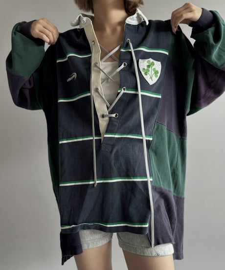 【RE;CIRCLE】 RE Lace-Up Rugger Shirt  /261015-007