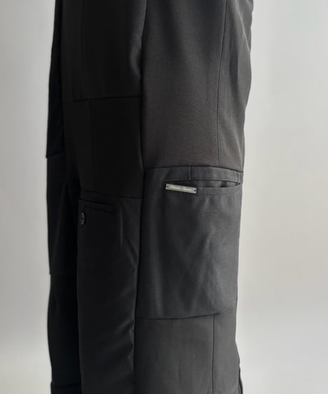 【Chinatsu Aoyama】 Suit Patchwork Camisole Long One-Piece /  2601022-042