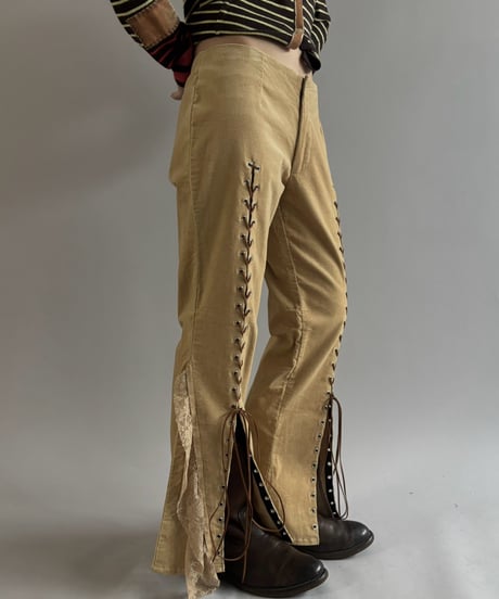 【RE;CIRCLE】 RE Lace-up Cords Pants / 261008-017