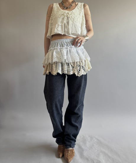 【RE;CIRCLE】  RE Crochet Short vest / 260810-035