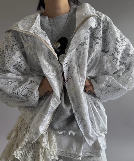 【RE;CIRCLE】RE Lace Hooded Jacket / 260914-004