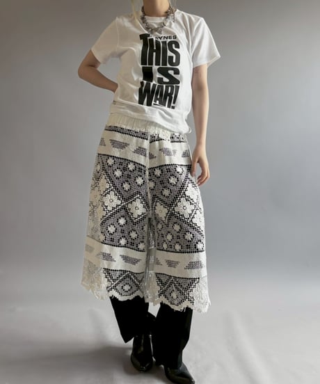 【RE;CIRCLE】 RE Crochet Lace Wide Half Pants / 260709-010
