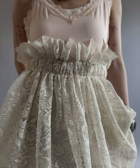 【RE;CIRCLE】RE Crochet Camisole＋Lace One-Piece / 260709-006