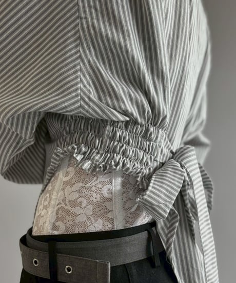 【RE;CIRCLE】RE Leotard Stripe Shirt / 260713-004