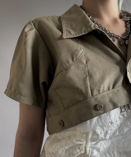 【Chinatsu Aoyama】 RE Makers Shirt Khaki / 260813-017