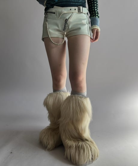 【USED】 Riders Style Leather Short Pants / 261024-010