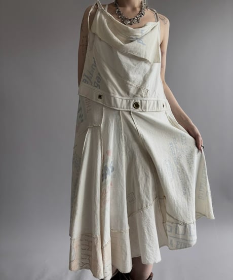 【USED】 Printed Canvas Flare One-Piece / 260926-009