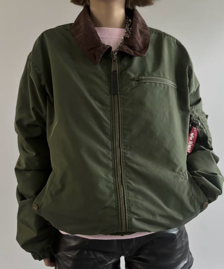 【RE;CIRCLE】 RE Corduroy Collar MA-1 Jacket / 261008-013
