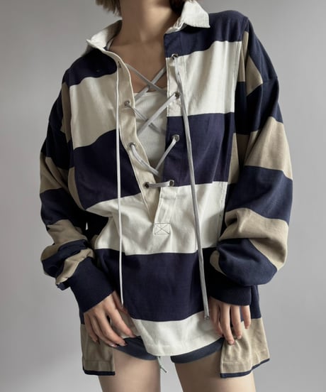 【RE;CIRCLE】 RE Lace-Up Rugger Shirt  /261015-012
