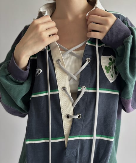 【RE;CIRCLE】 RE Lace-Up Rugger Shirt  /261015-007