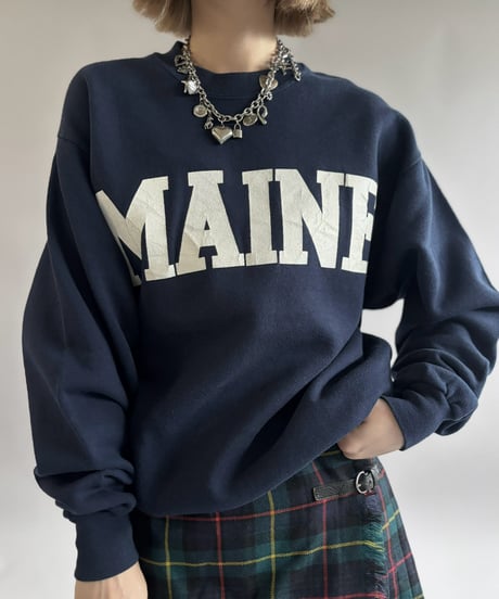 【USED】 Made in USA 90's Jerzees MAINE Sweat  / 261031-029