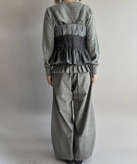 【Chinatsu Aoyama】 Suit Barrel Leg Pants  /  2601022-037