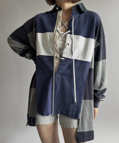 【RE;CIRCLE】 RE Lace-Up Rugger Shirt  /261015-006