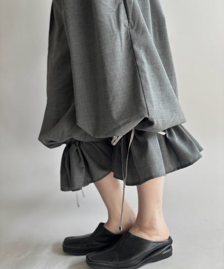 【Chinatsu Aoyama】 Suit Frill Wide Pants  /  2601022-039