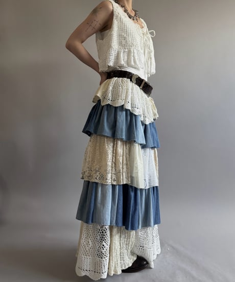【RE;CIRCLE】  RE Crochet Short vest / 260810-037