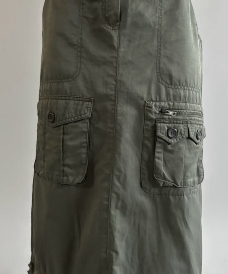 【USED】 Nylon Cargo Pocket Skirt / 261003-026