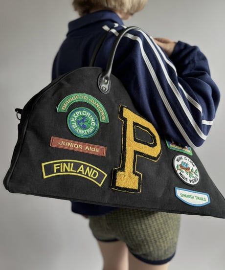 【RE;CIRCLE】 RE French Bedcover Boston Bag Wappen Black /261015-045