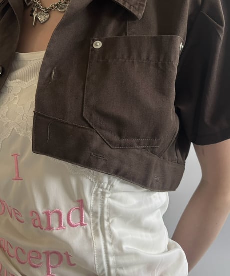 【Chinatsu Aoyama】 RE Makers Shirt Brown / 260813-024