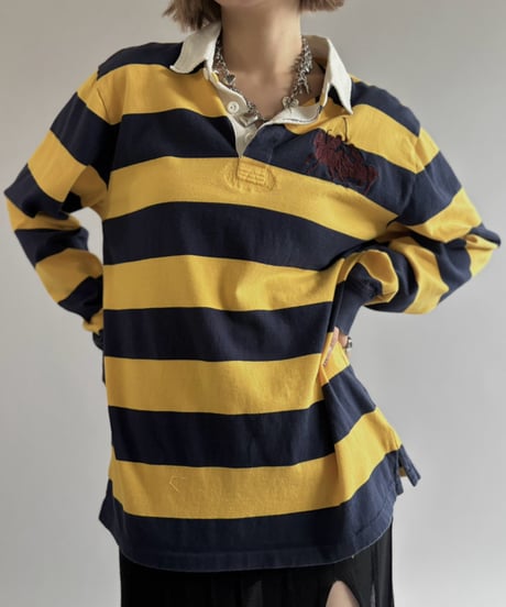 【USED】 90's Polo Ralph Lauren Striped Rugby Shirt / 261003-018