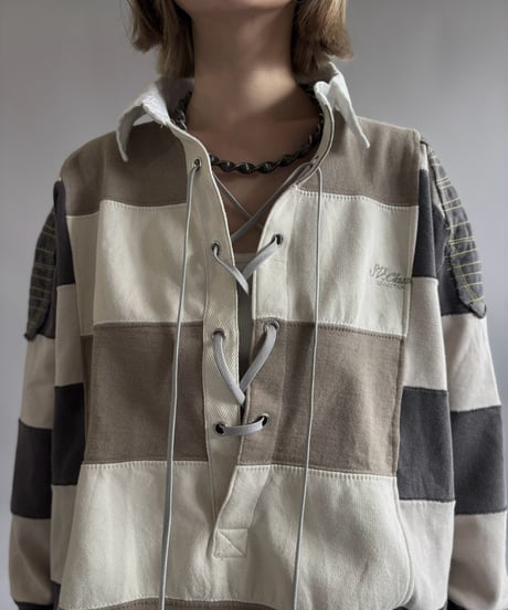 【RE;CIRCLE】 RE Lace-Up Rugger Shirt  /261026-009