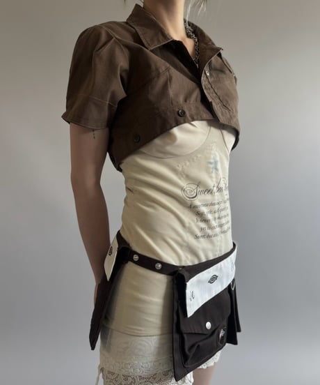【Chinatsu Aoyama】 RE Makers Shirt Brown / 260813-026