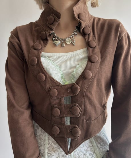 【USED】 Cropped Sweat Napoleon Jacket / 261024-007