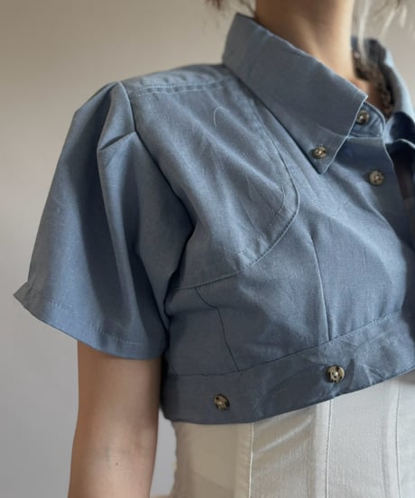 【Chinatsu Aoyama】 RE Makers Shirt Blue / 260813-034