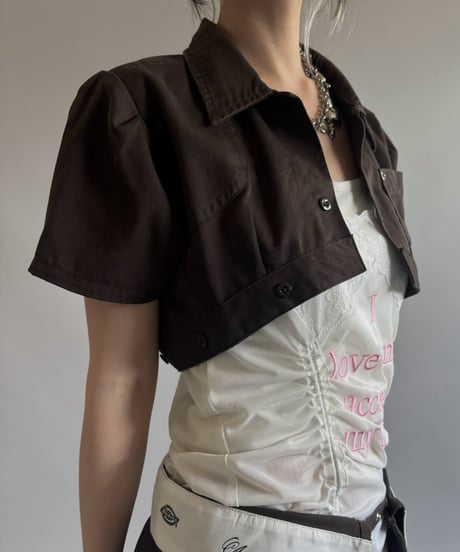【Chinatsu Aoyama】 RE Makers Shirt Brown / 260813-024