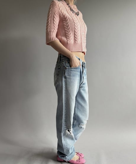 【USED】 Made In U.S.A Levi's Damage Denim Pants / 260926-025