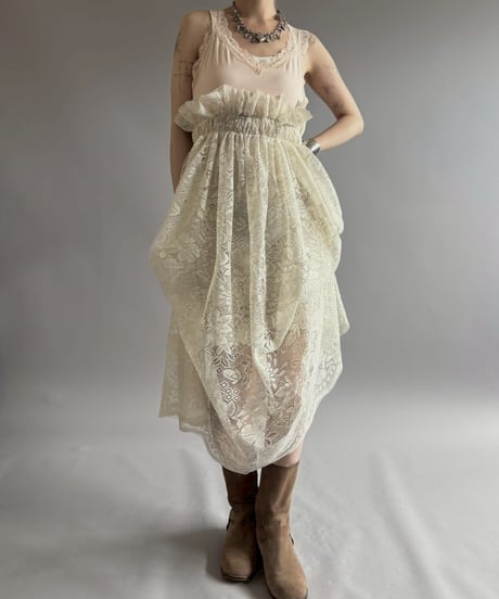 【RE;CIRCLE】RE Crochet Camisole＋Lace One-Piece / 260709-006