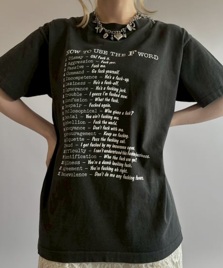 【USED】 Made in USA  Fuck Word T-Shirt/ 260711-003