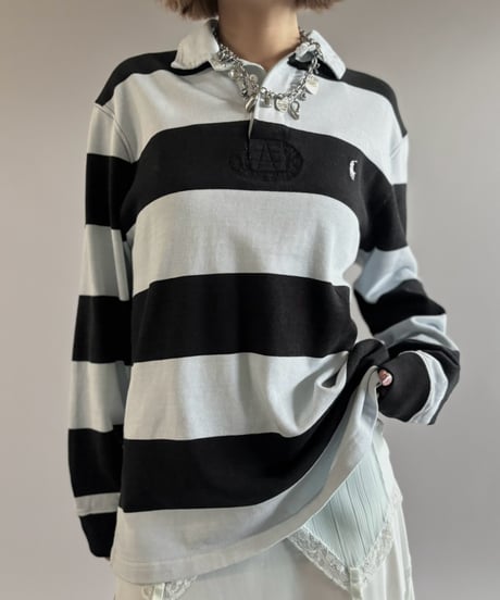 【USED】 90's Polo Ralph Lauren Striped Rugby Shirt / 261003-019