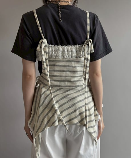 【Chinatsu Aoyama】 RE Border One-Piece / 260716-024