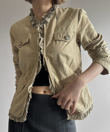 【USED】 BENETTON Design Frill Jacket   / 261010-028