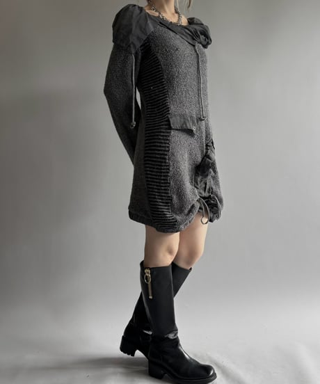 【USED】 Design Boucle Knit Dress / 260919-020