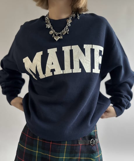 【USED】 Made in USA 90's Jerzees MAINE Sweat  / 261031-029