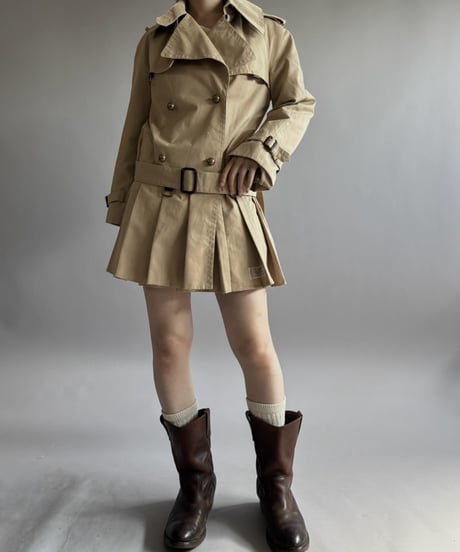 【RE;CIRCLE】 RE Pleated Hem Trench Coat  / 261019-027