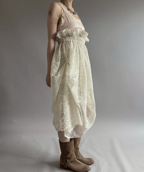 【RE;CIRCLE】RE Crochet Camisole＋Lace One-Piece / 260709-006