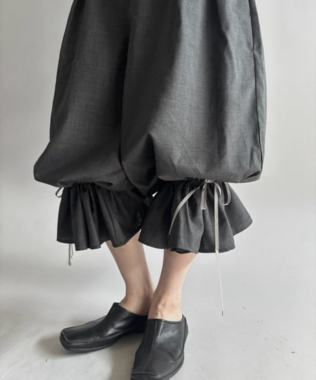 【Chinatsu Aoyama】 Suit Frill Wide Pants  /  2601022-041