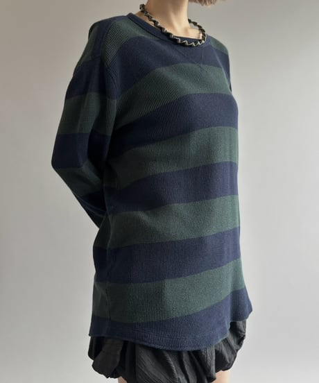 【USED】 GAP Striped Thermal L/S Tee / 261003-012