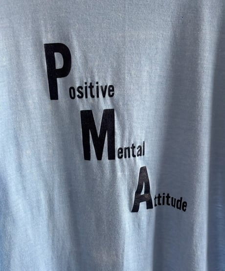 【USED】 80's Made in USA Hanes Positive Mental Attitude T-Shirt / 260822-026